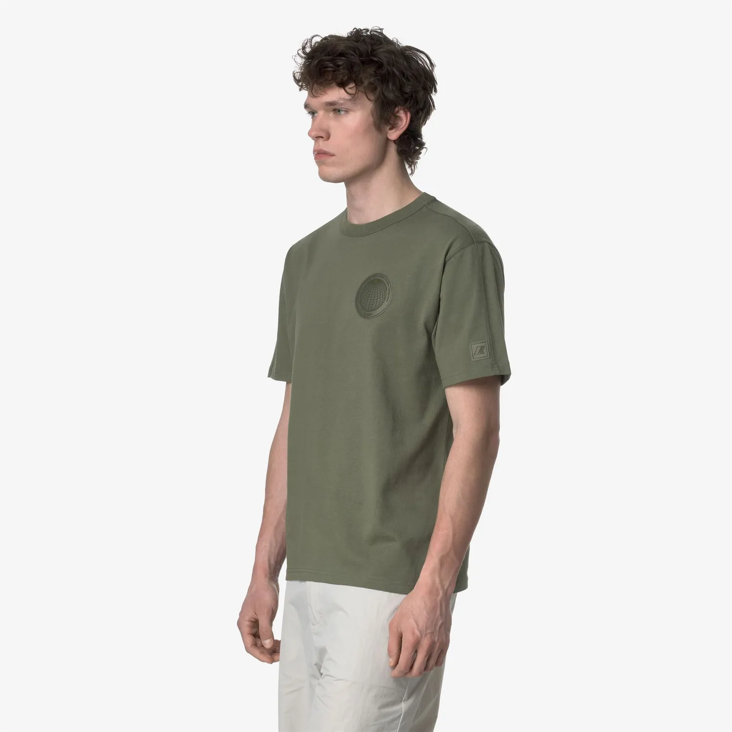 K-Way Fantome Chest Label tricou barbati verde lichen bumbac gros