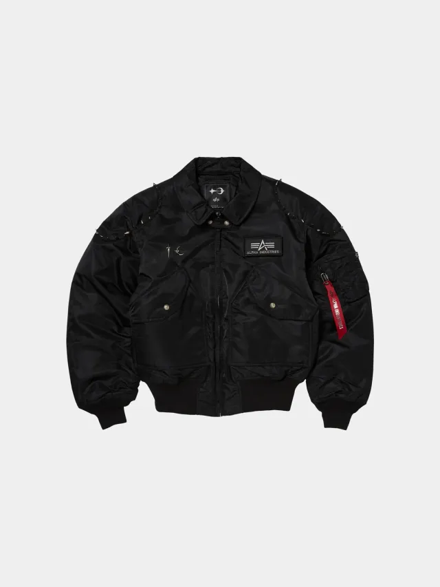 Alpha Industries CWU 45/P Thug Club Studded geaca bomber negru