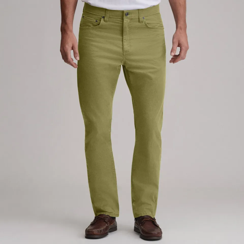 Eddie Bauer Legend Wash Twill 5-Pocket pantaloni Mushroom bumbac spalat