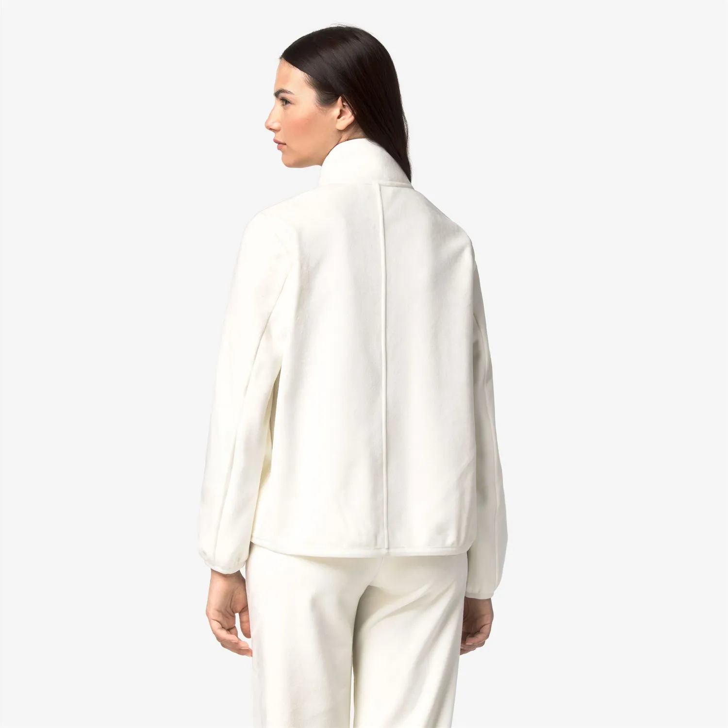 K-Way Tuda Velour Polar hanorac alb fleece calduros