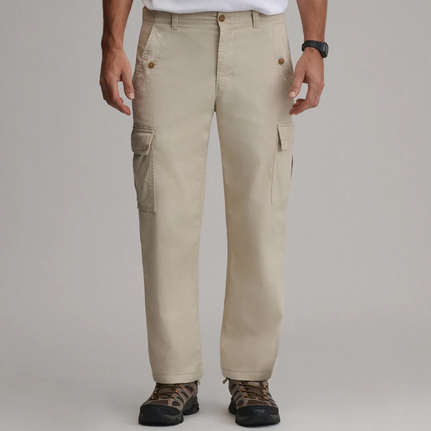 Eddie Bauer Utility Cargo pantaloni barbati bej bumbac