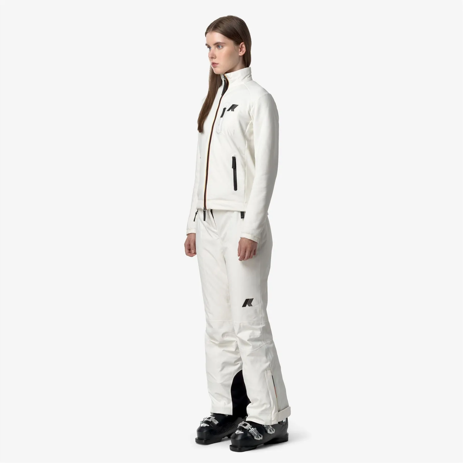 K-Way Bonneval Microtwill pantaloni schi dama alb gardenia