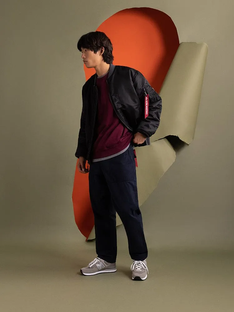 Alpha Industries 1960s MA-1 geaca bomber neagra nailon