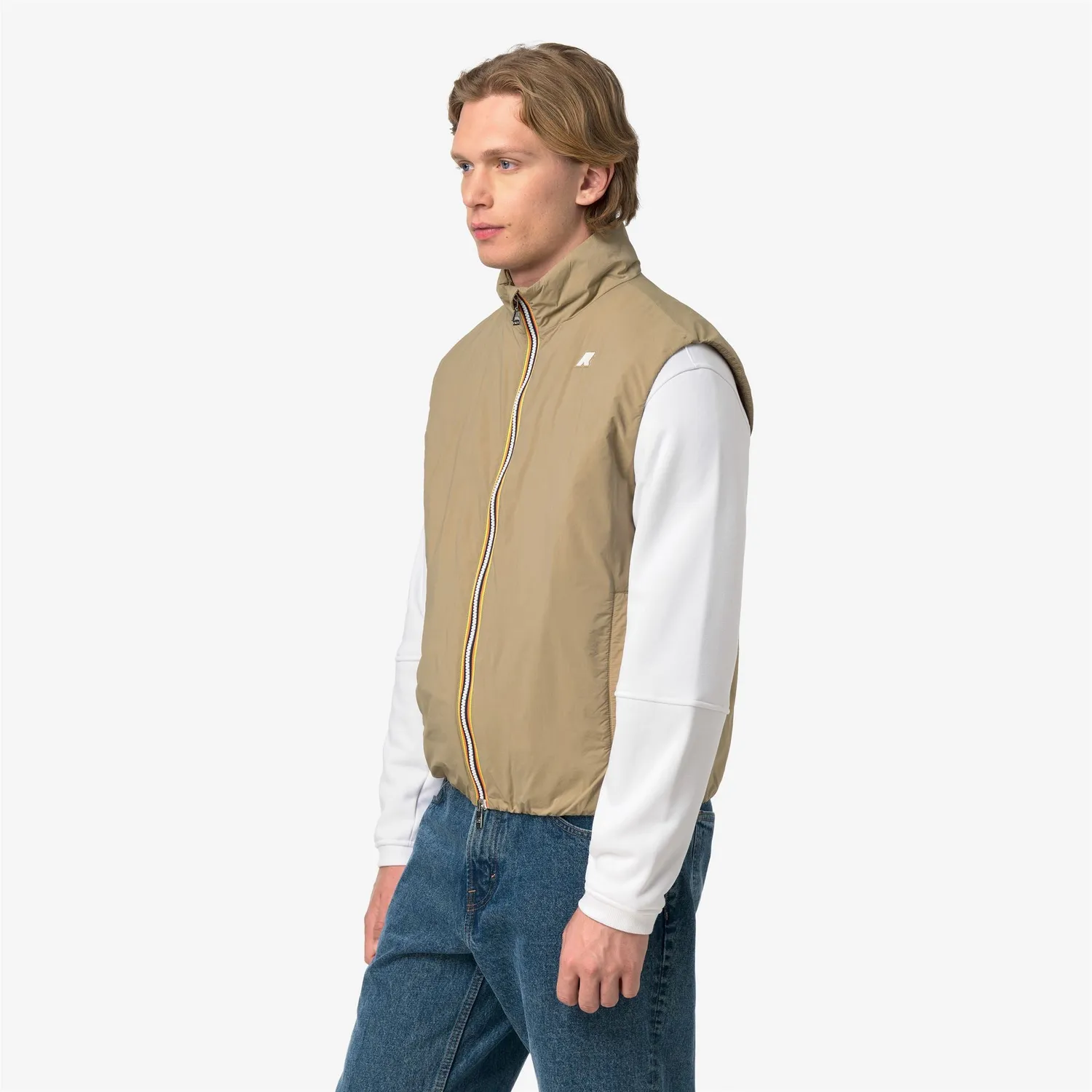 K-Way Valen Plain Warm vesta barbati bej Primaloft