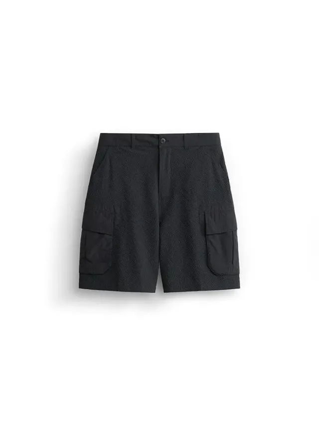 Alpha Industries Seersucker Short pantaloni scurti charcoal bumbac