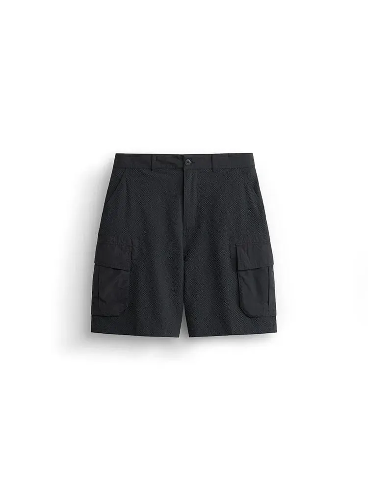 Alpha Industries Seersucker Short pantaloni scurti charcoal bumbac