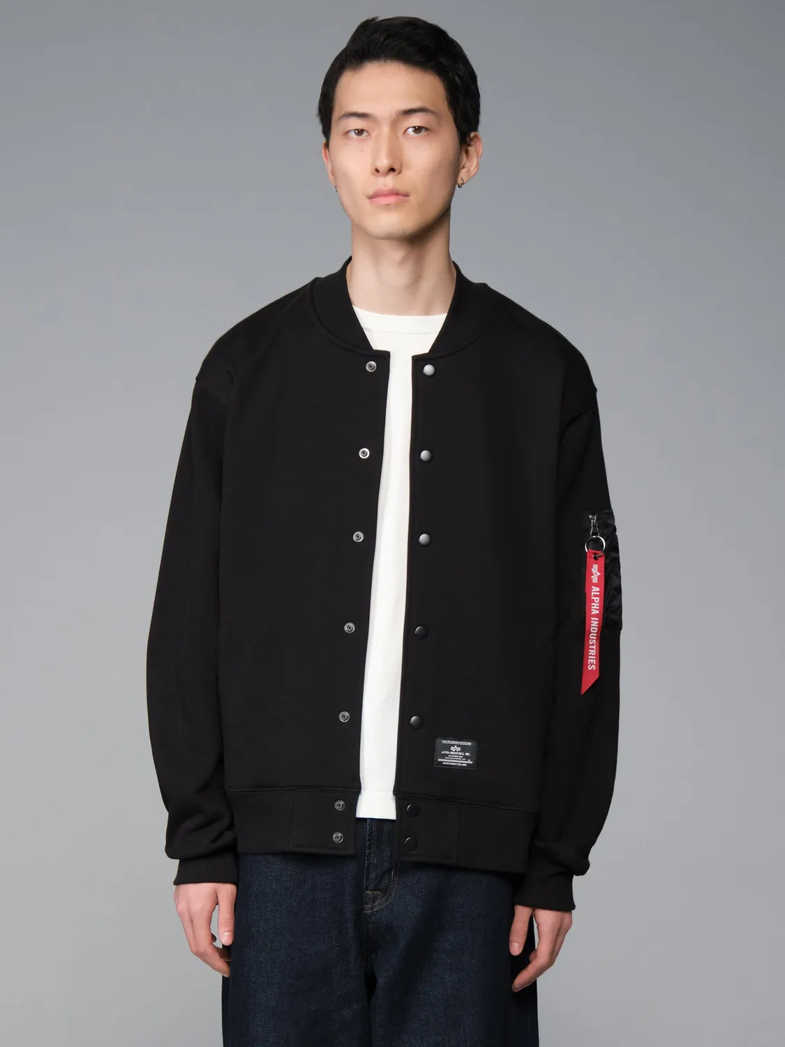Alpha Industries MA-1 Sweatshirt bluza negru bumbac