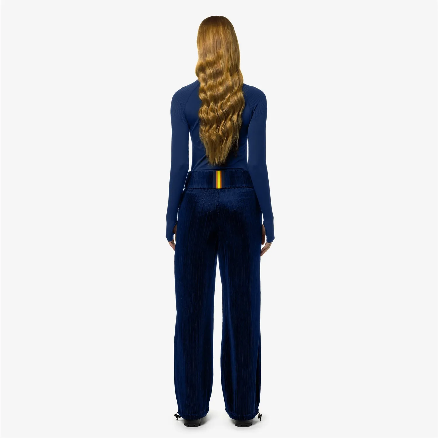 K-Way Baggy Plisse pantaloni dama albastru cobalt