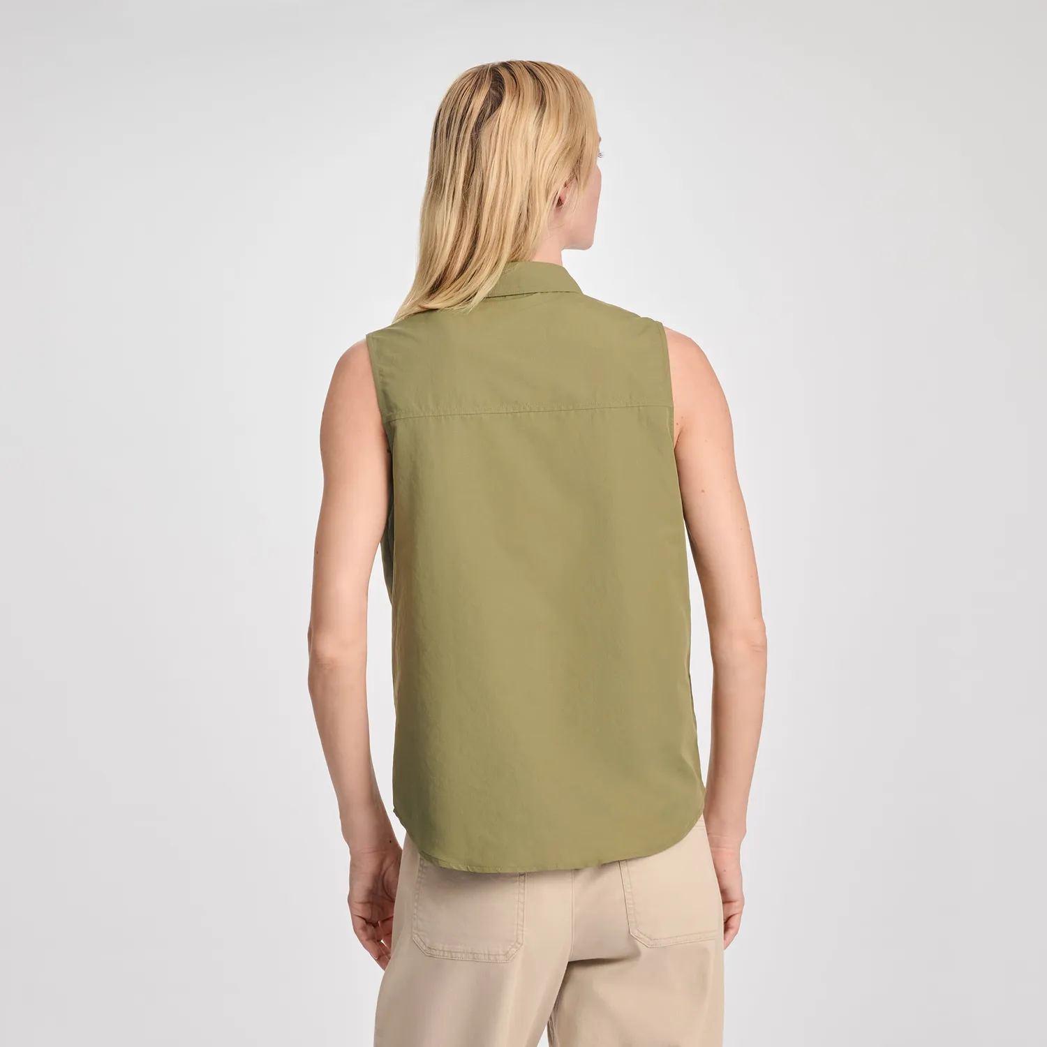 Eddie Bauer Rainier Ripstop camasa dama alba fara maneci
