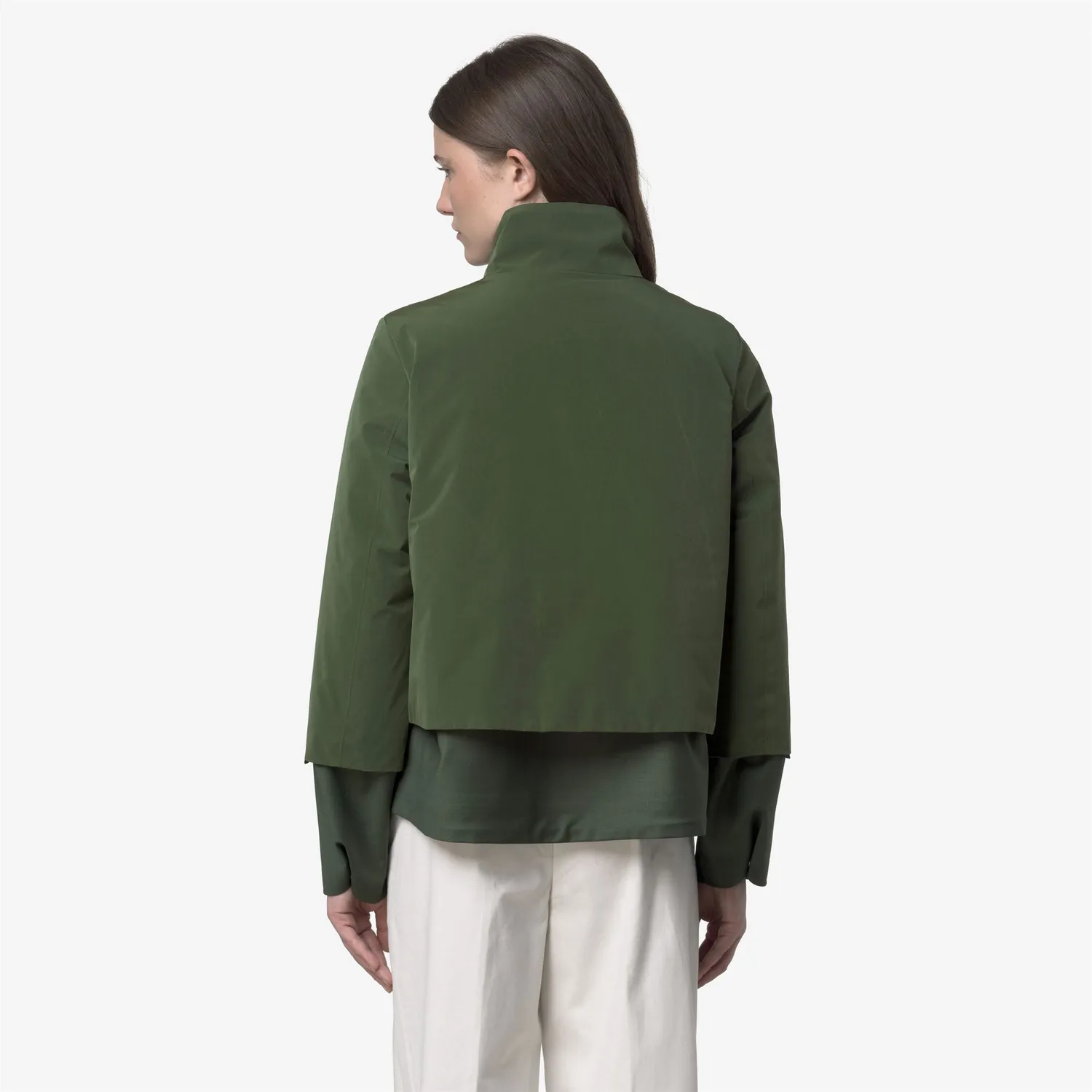 K-Way Isan Wool Nylon Mix geaca dama verde lana
