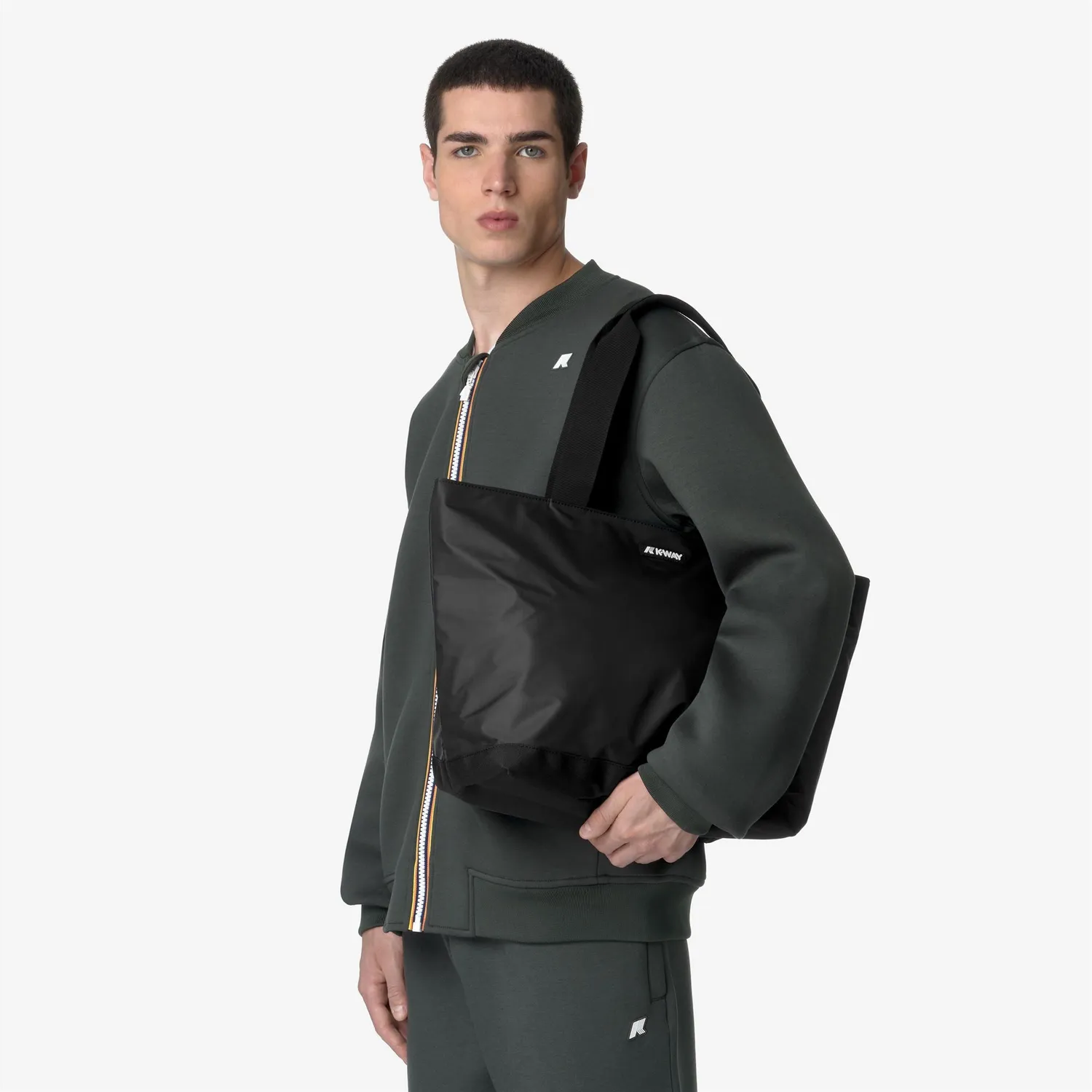 K-Way Clere tote bag negru impermeabil