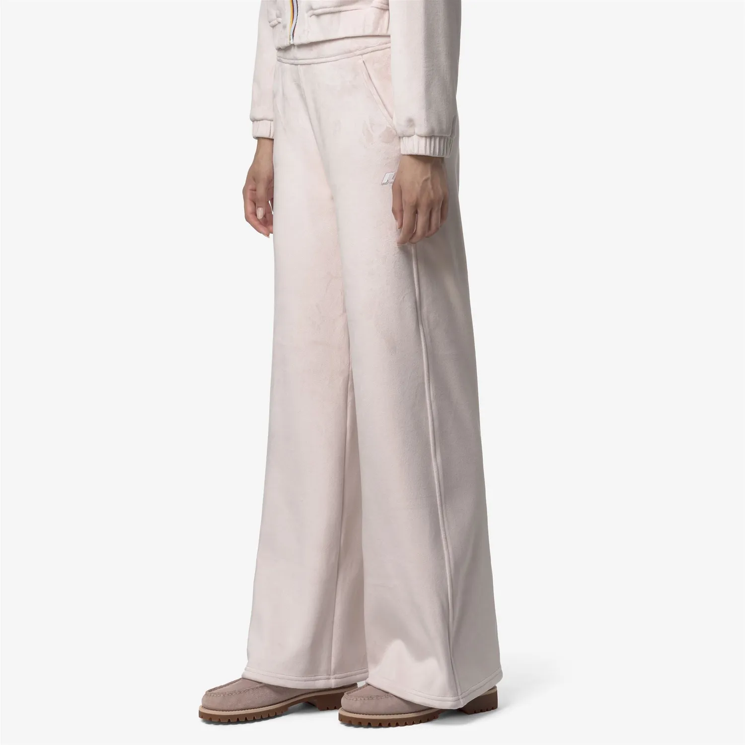K-Way Jenny Velour Polar pantaloni dama roz prafuit