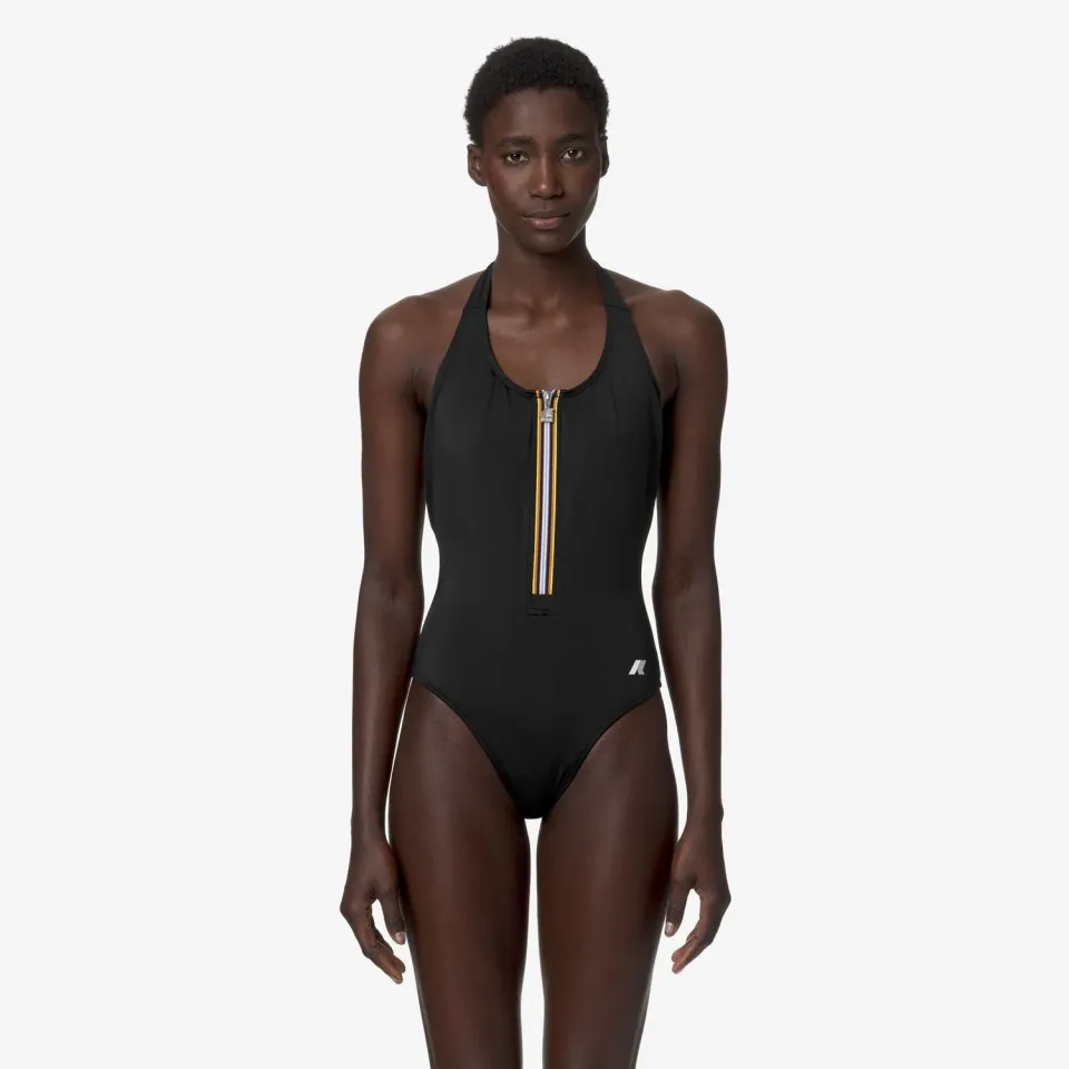 K-Way Sylvie Beach costum de baie negru cu fermoar