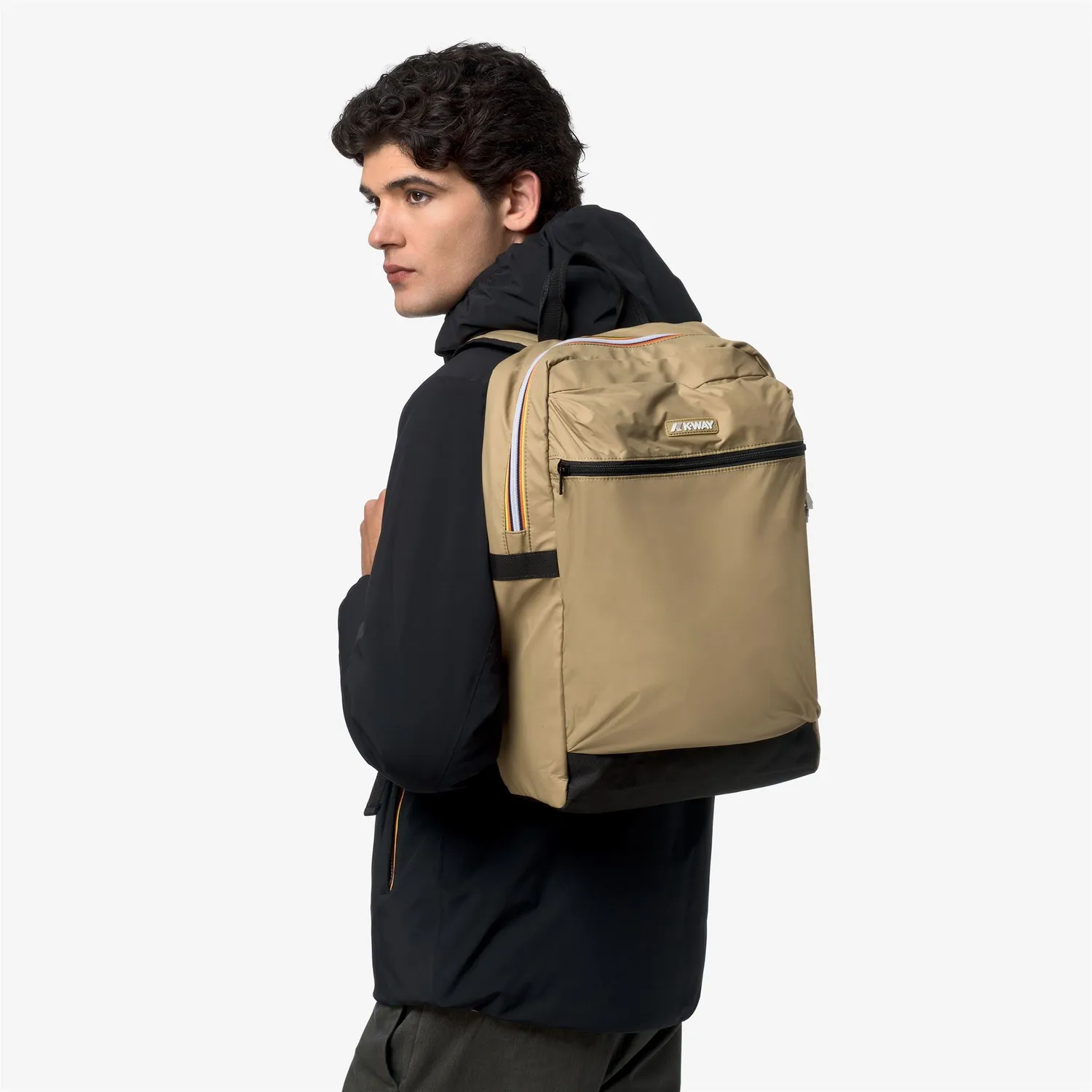K-Way Laon rucsac unisex bej khaki impermeabil