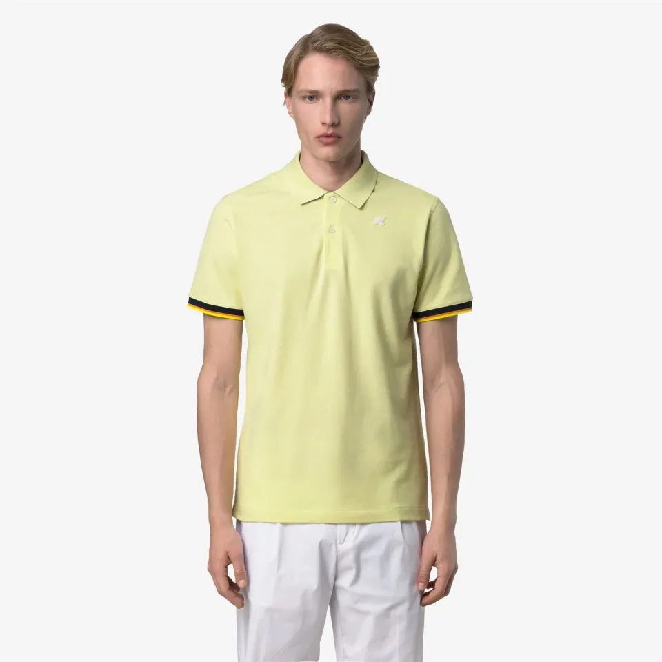 K-Way Vincent Pique Slim polo barbati galben lime