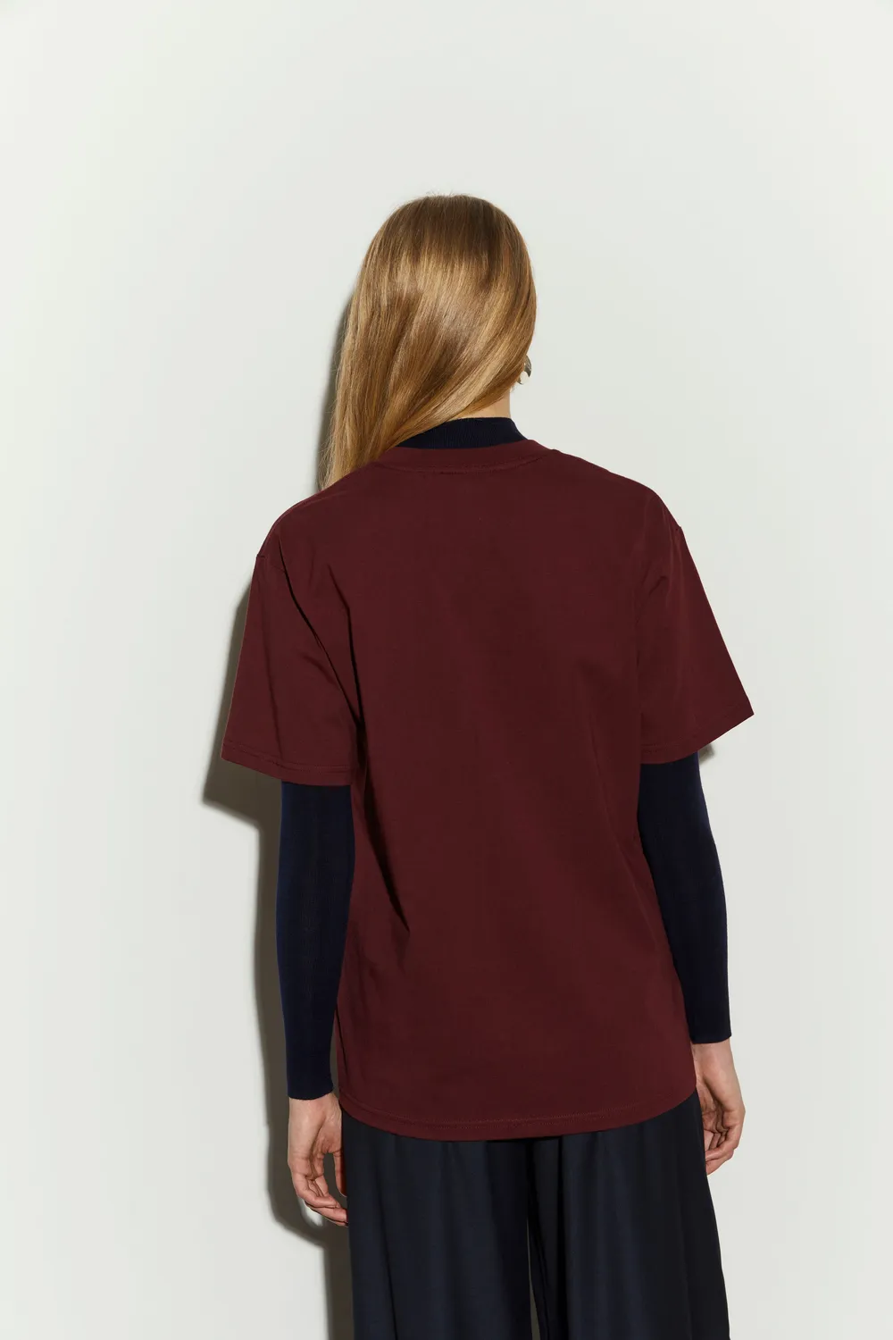 Isabelle Blanche tricou bumbac Burgundy cu imprimeu