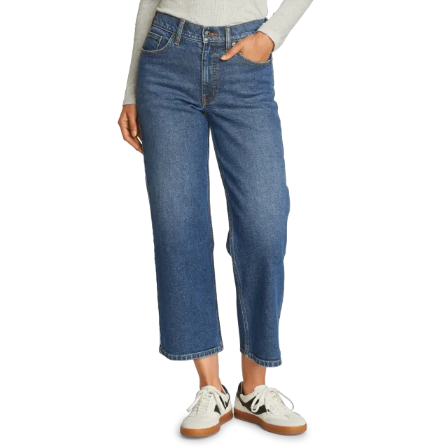 Eddie Bauer Authentic Everyday blugi dama Indigo Blue cropped
