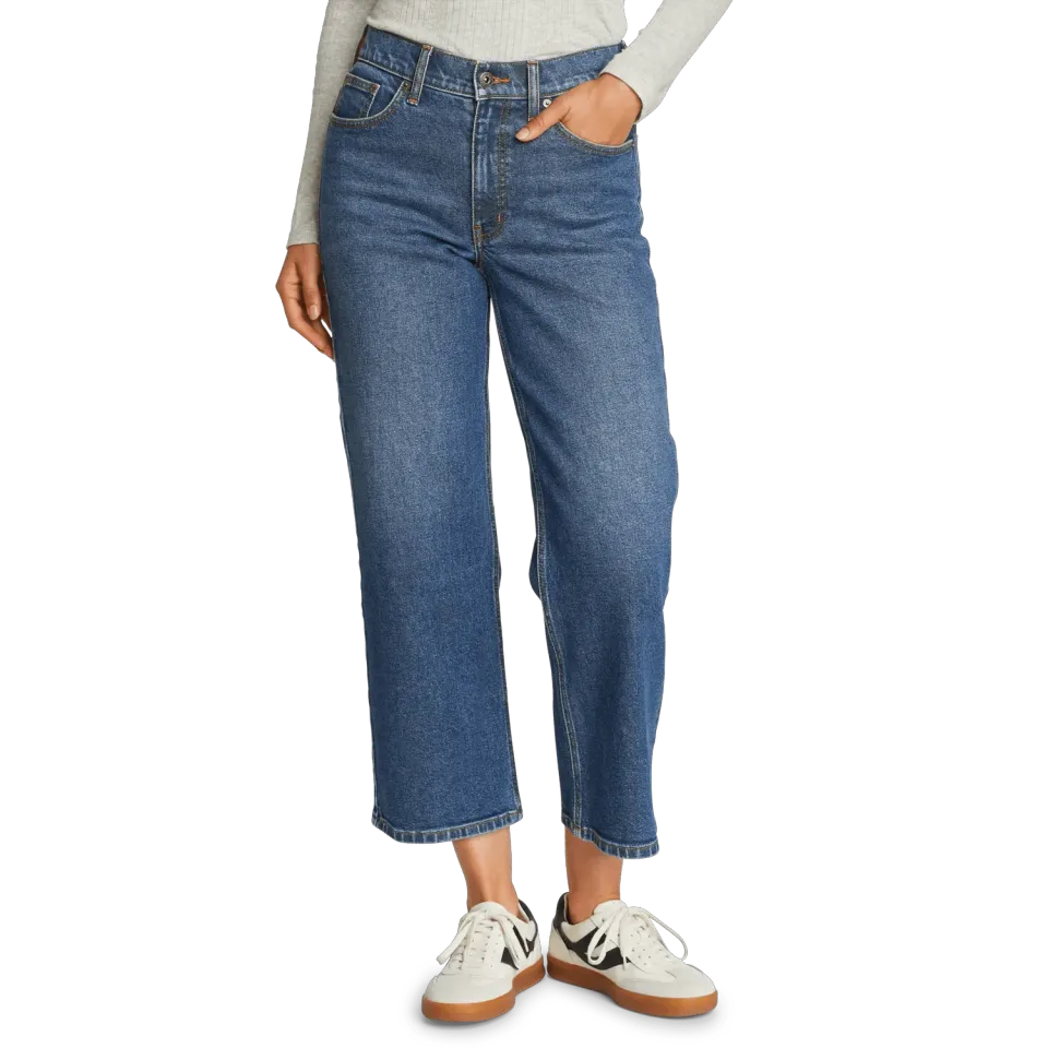Eddie Bauer Authentic Everyday blugi dama Indigo Blue cropped