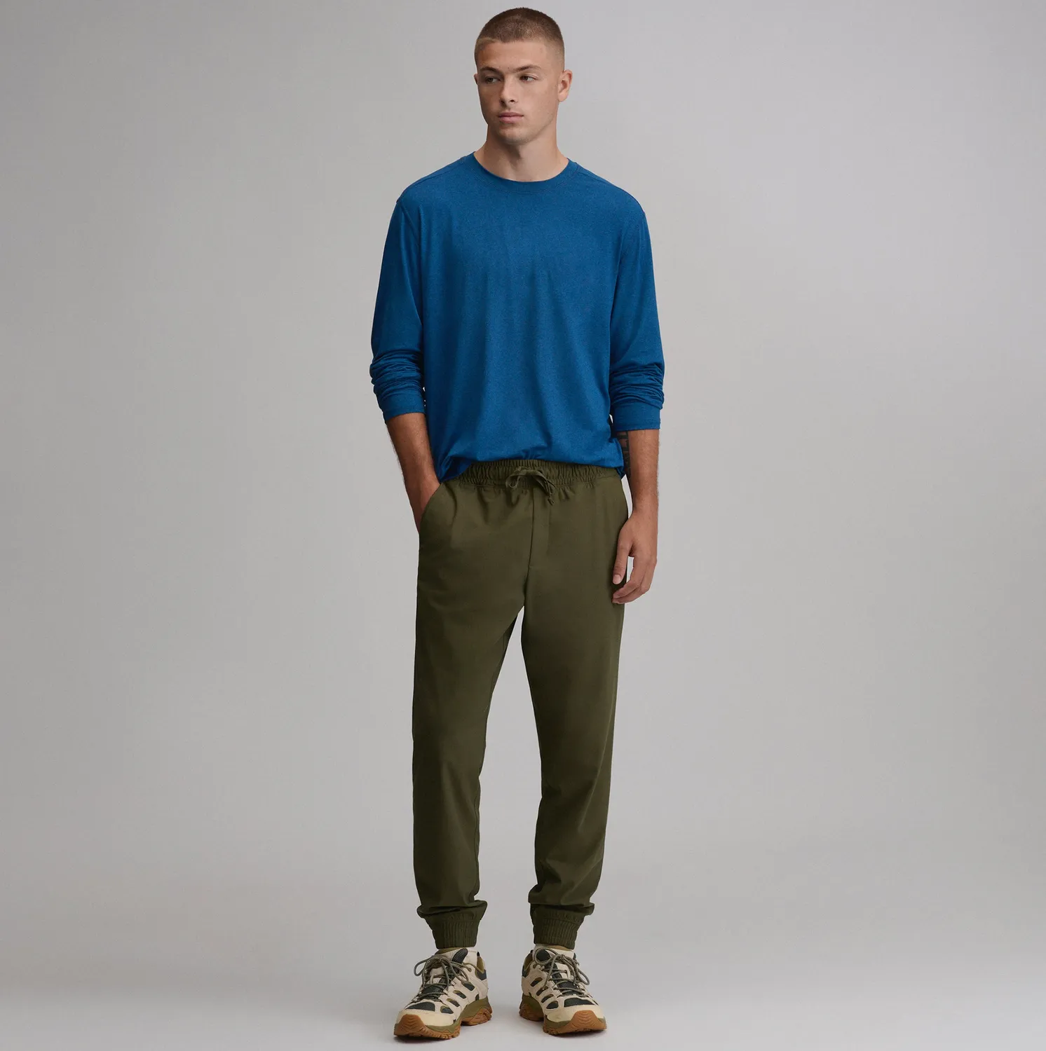 Eddie Bauer Mountain Trek camasa Blue maneca lunga
