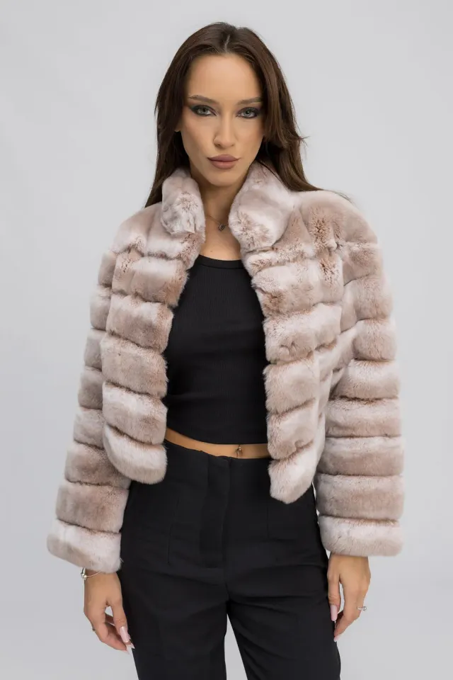 Mareus Fabrica de Blanuri Cappuccino Mist 464 haină chinchilla