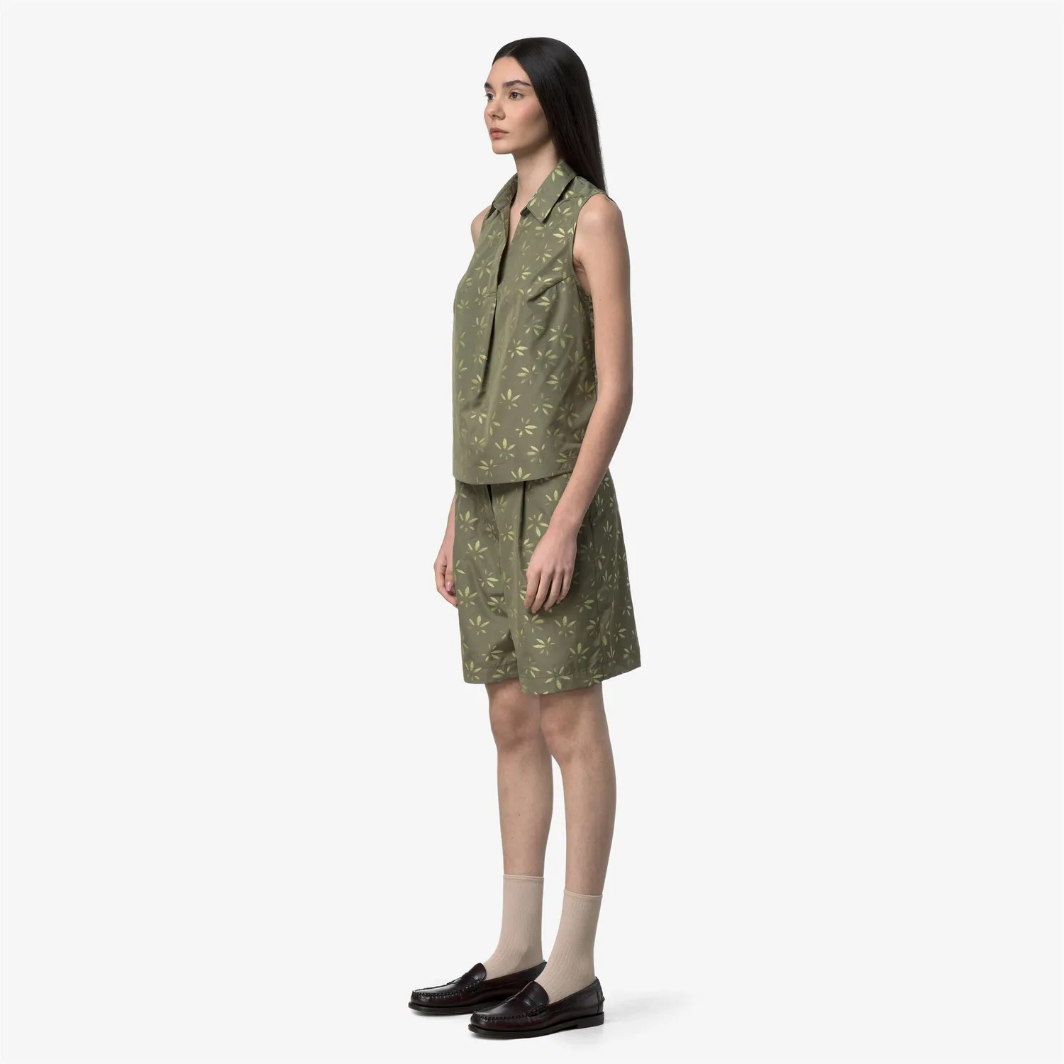 K-Way Anty Emby Jacquard camasa dama verde jacard
