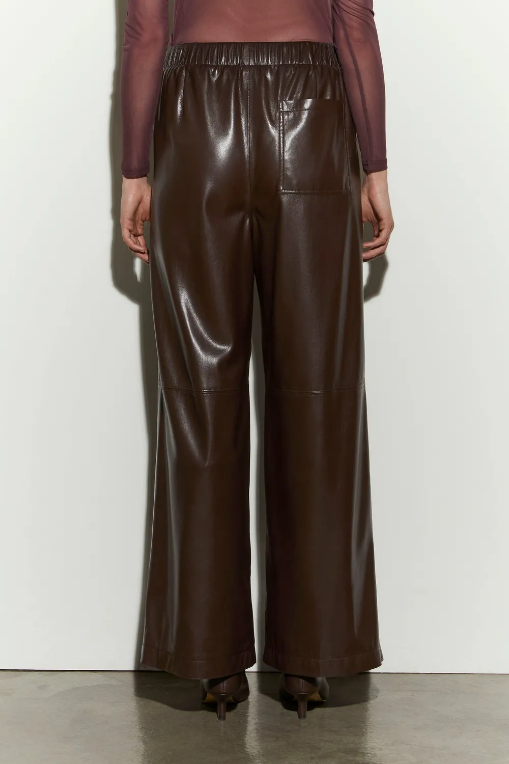 Isabelle Blanche pantaloni piele ecologica Java M elastici