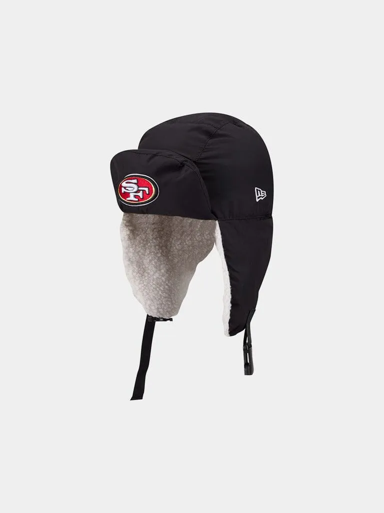 Alpha Industries 49ers caciula trapper neagra matlasata