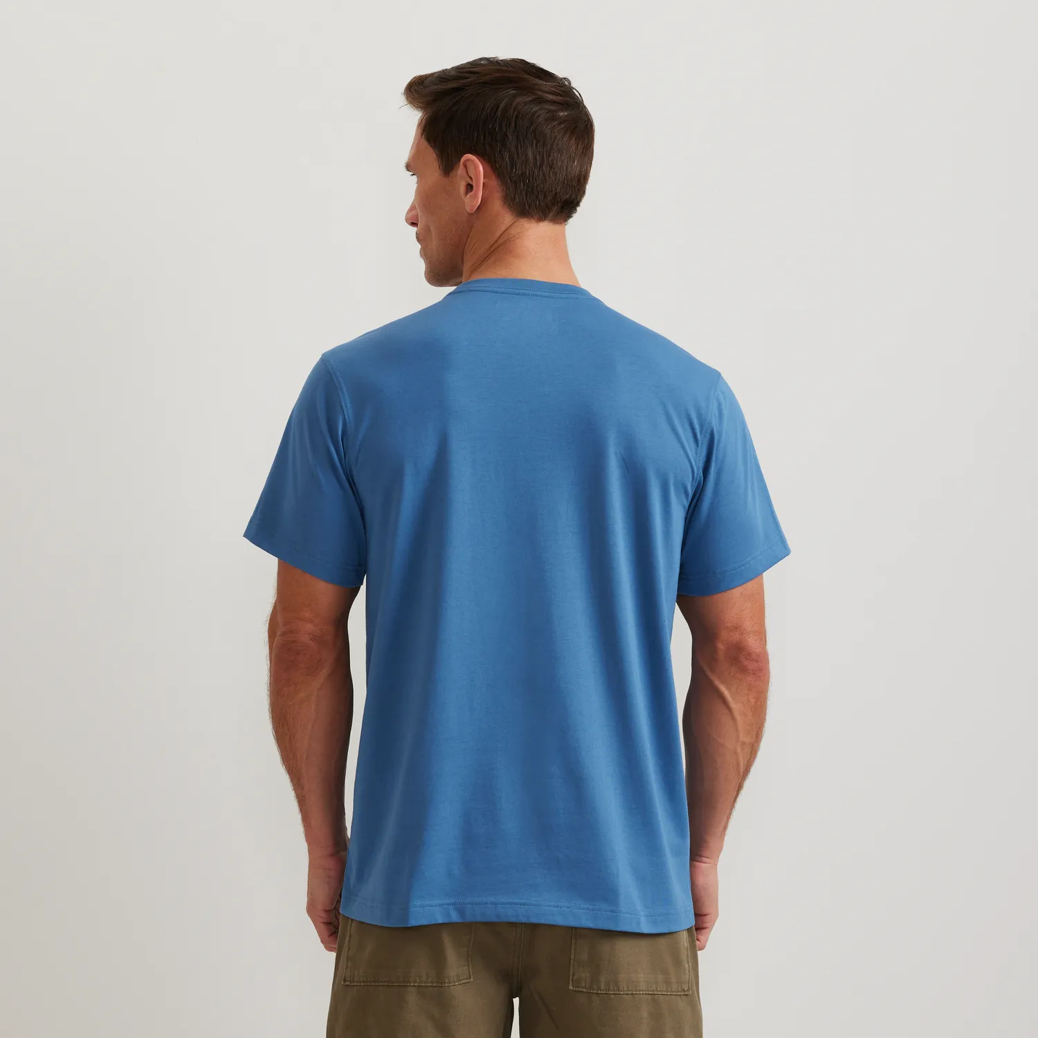 Eddie Bauer Respect tricou barbati albastru bumbac