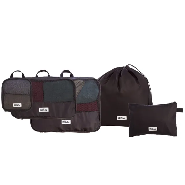 Eddie Bauer set 5 organizatoare bagaje Negru impermeabil