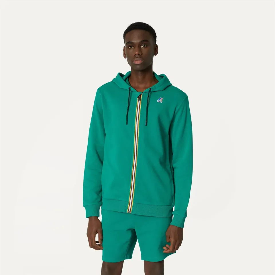 K-Way Arnel hanorac unisex verde bumbac cu gluga