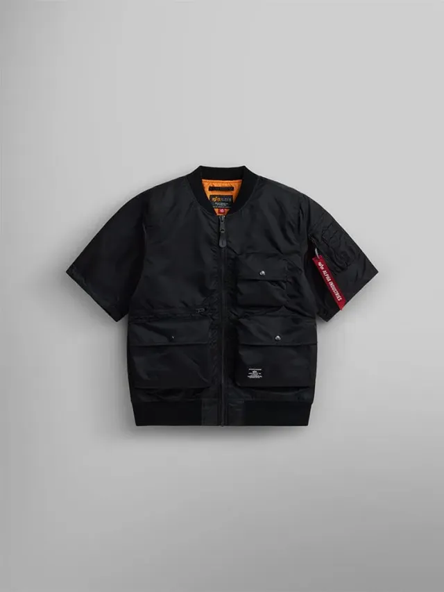 Alpha Industries L-2B geaca bomber maneca scurta neagra