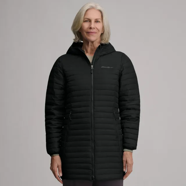 Eddie Bauer Microlight Parka dama albastru puf 650