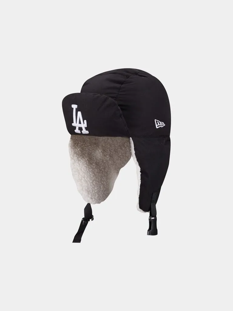 Alpha Industries Dodgers caciula trapper neagra puf