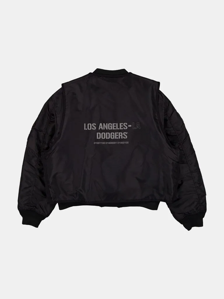 Alpha Industries MA-1 Dodgers x New Era geacă bomber neagră 2 piese