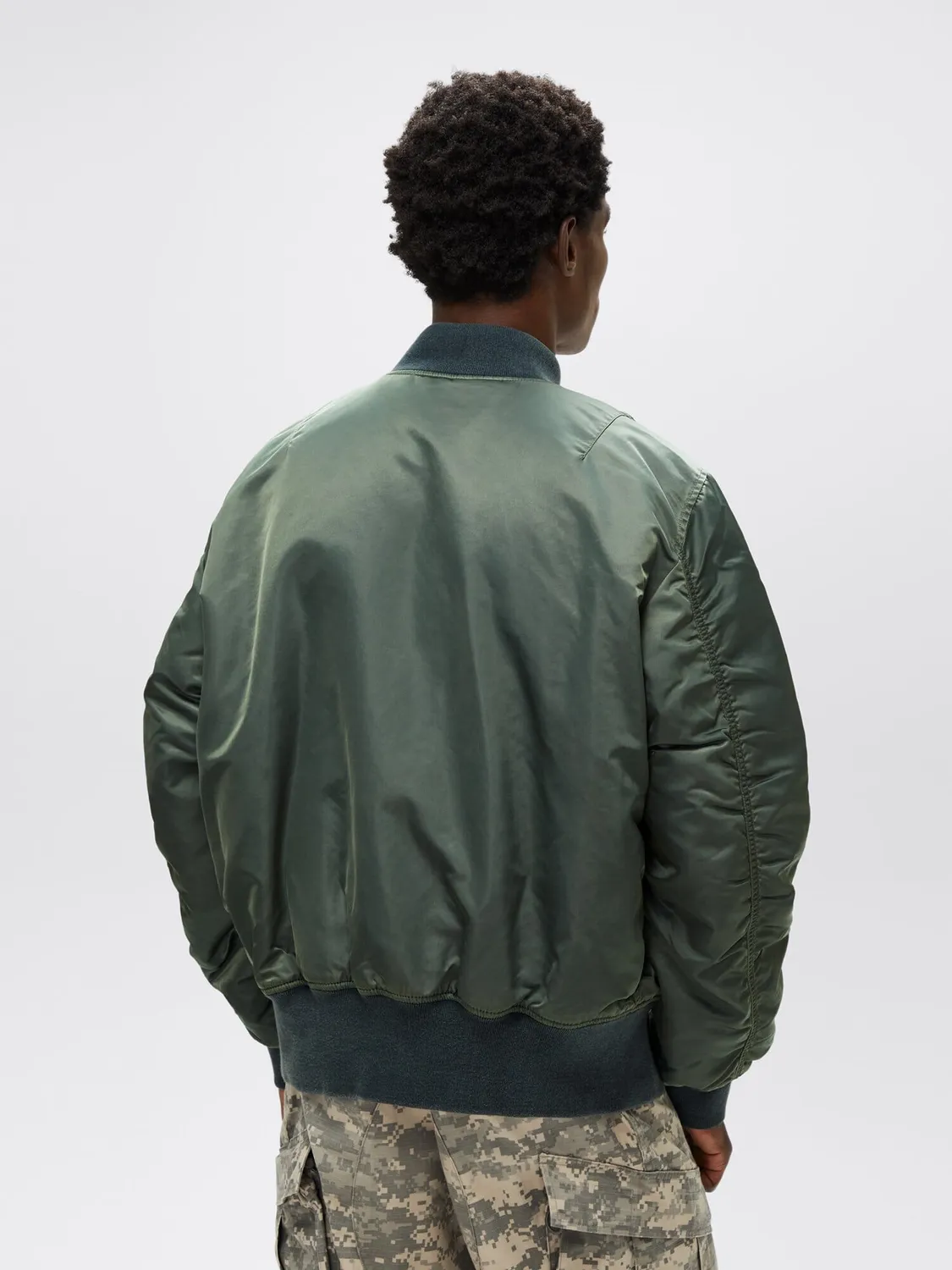 Alpha Industries MA-1 Battlewash geaca bomber Teal reversibila