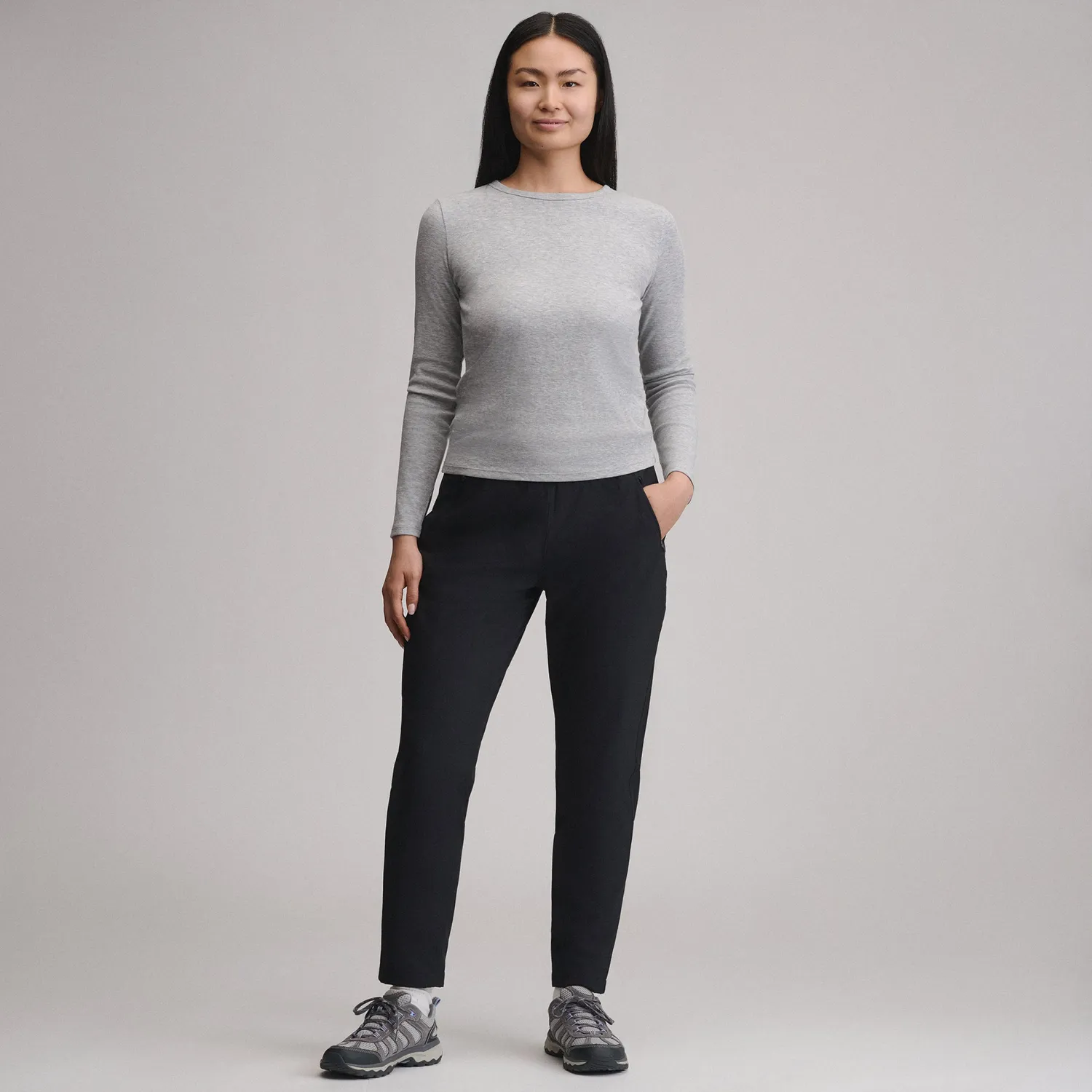 Eddie Bauer Scout Pantaloni dama Black captusiti fleece