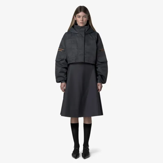 K-Way Jaxie Tech Shiny Twill geacă damă albastru scurtă