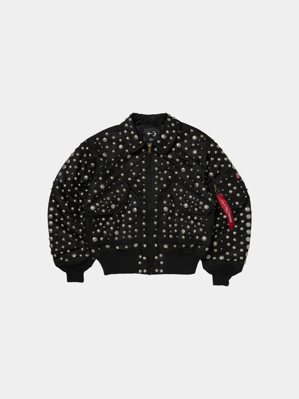 Alpha Industries CWU 45/P Thug Club geaca bomber negru cu tinte