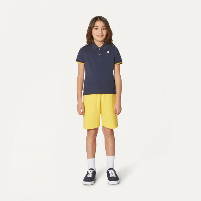 K-Way Vincent polo baieti albastru Blue Depth elastic