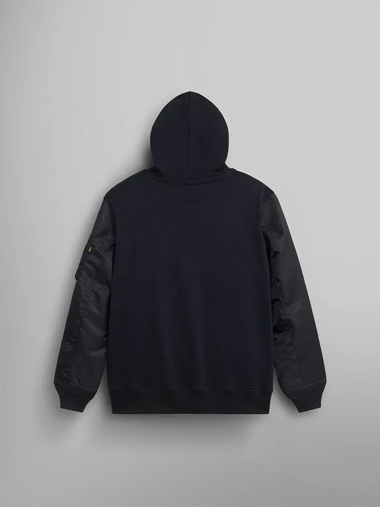 Alpha Industries MA-1 Zip Up hanorac negru bumbac cu gluga