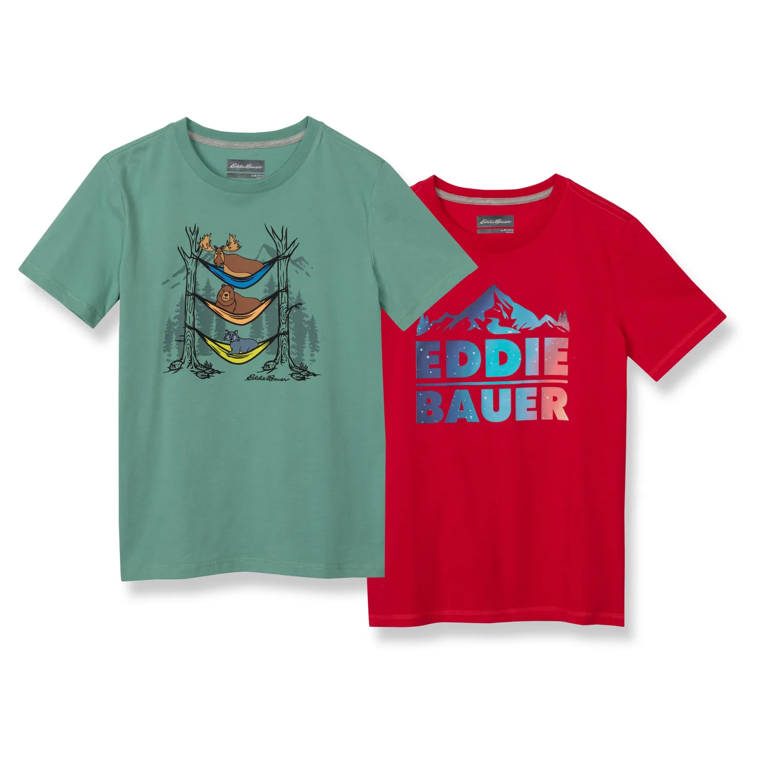 Eddie Bauer Graphic SS T-Shirt tricou baieti alb set 2 buc bumbac