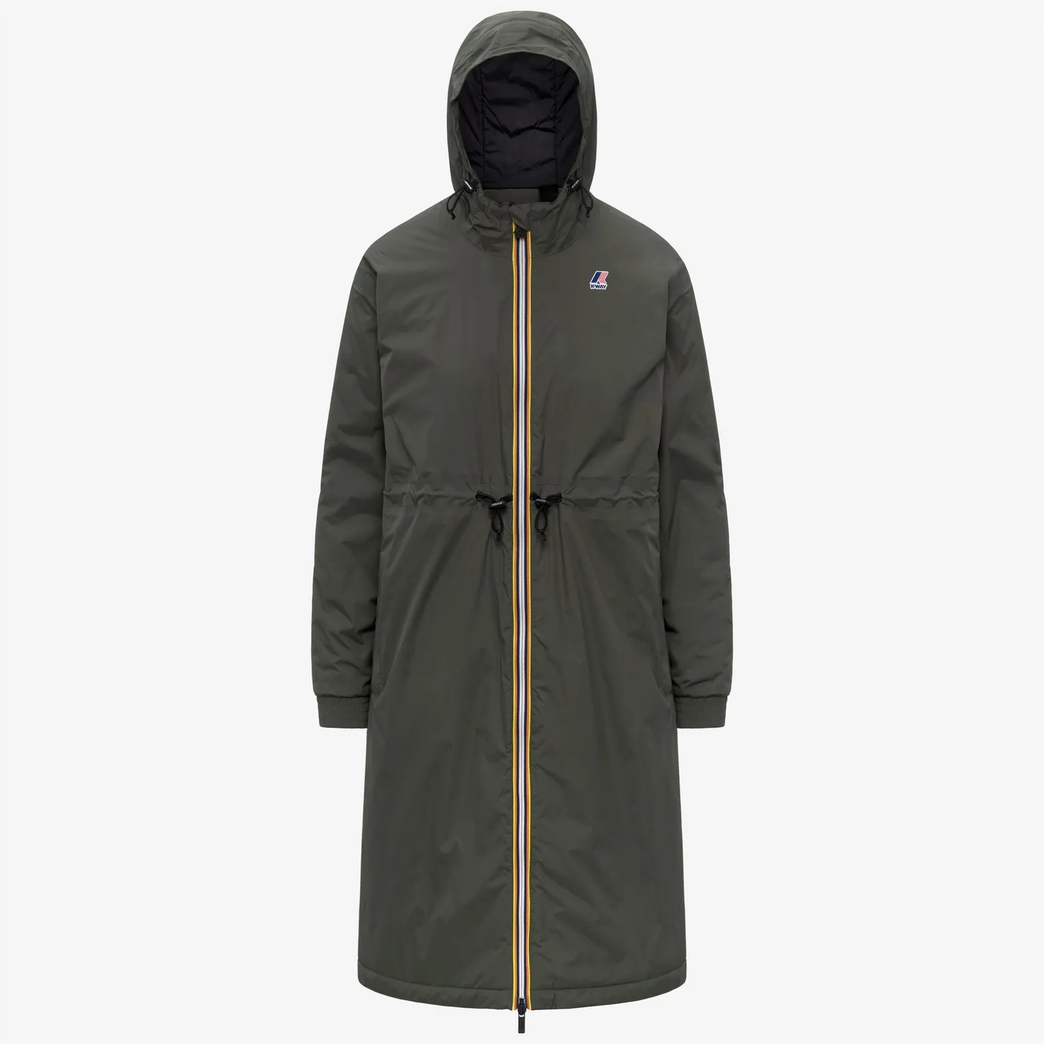 K-Way Le Vrai Delia palton damă Green Blackish lung