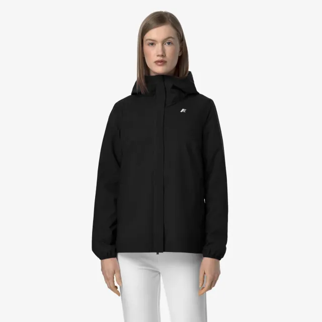 K-Way Marguerite Stretch Dot geaca dama negru lunga