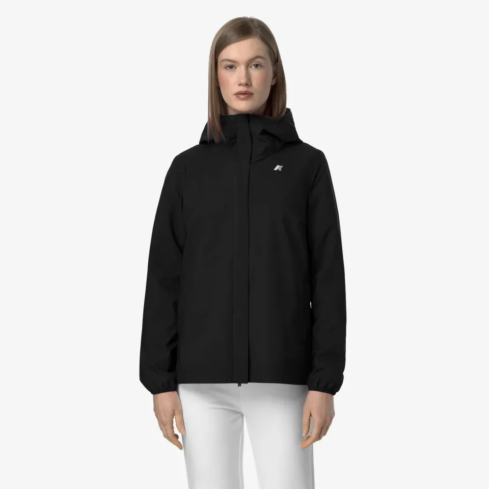 K-Way Marguerite Stretch Dot geaca dama negru lunga