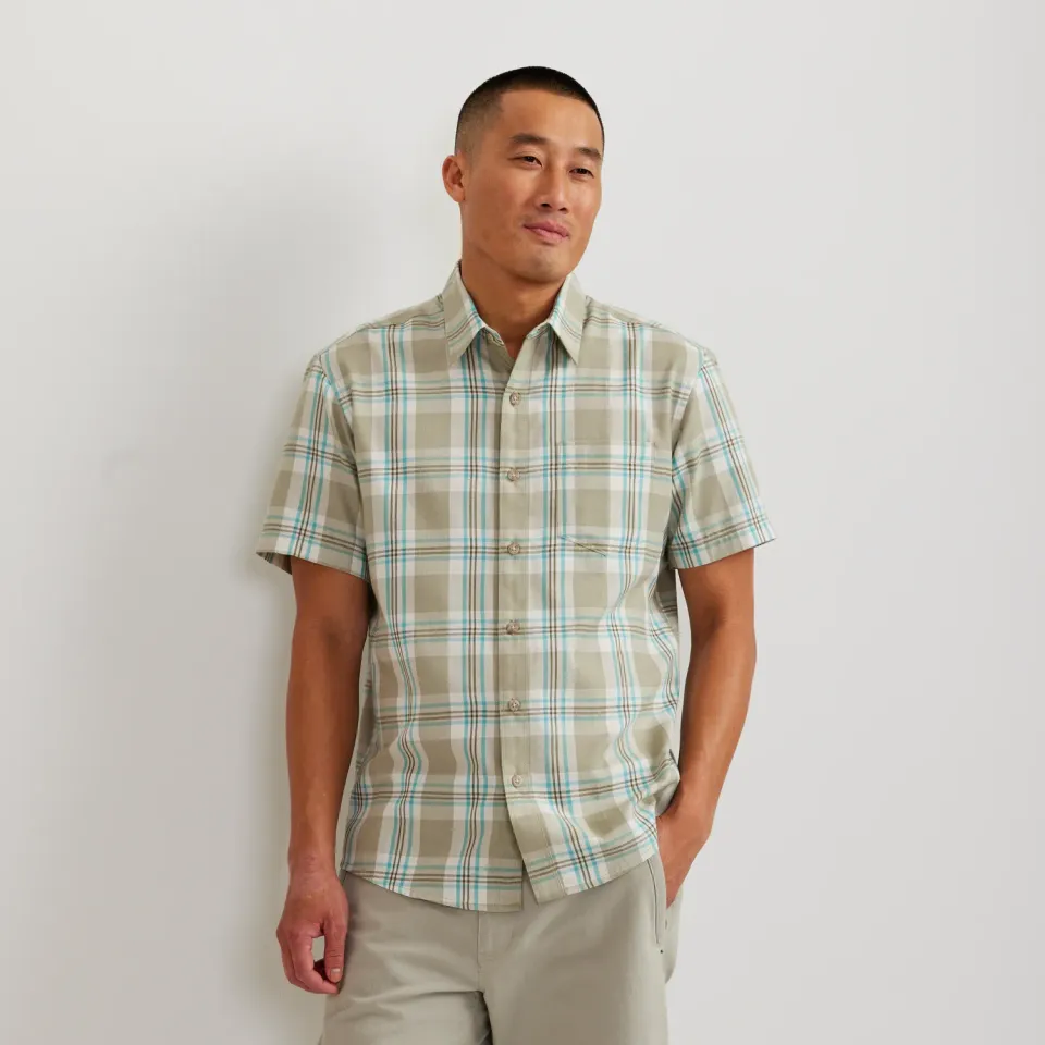Eddie Bauer Tidelands cămașă bărbați Blue Fog bumbac