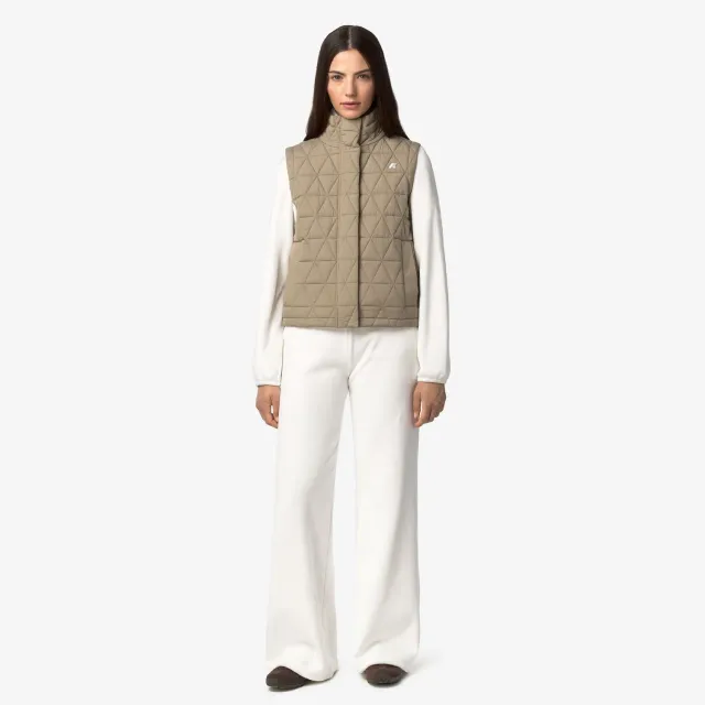 K-Way Jenny Velour Polar pantaloni dama White Nat evazati
