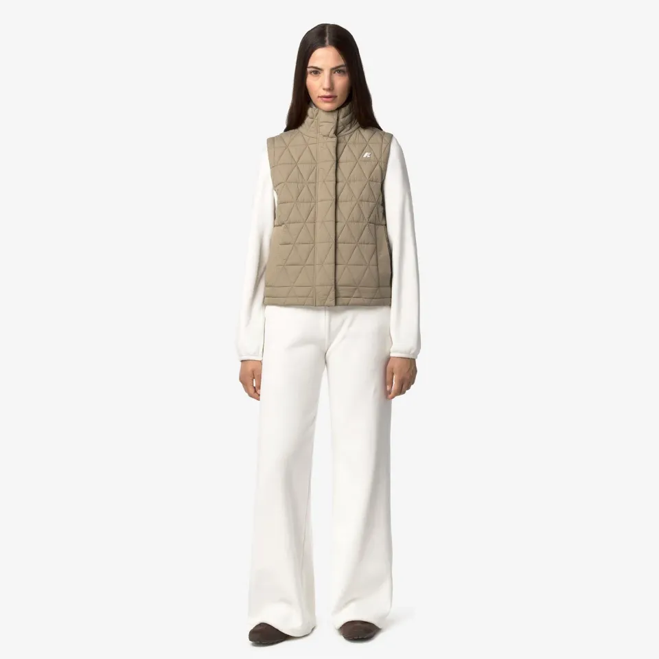 K-Way Jenny Velour Polar pantaloni dama White Nat evazati