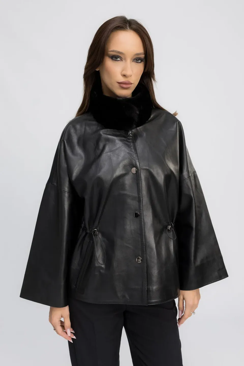 Mareus geaca dama Obsidian 441 piele vizon