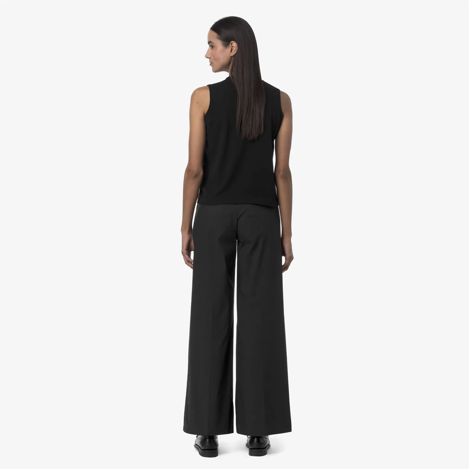 K-Way Tya Twill Tech pantaloni chino dama negri stretch