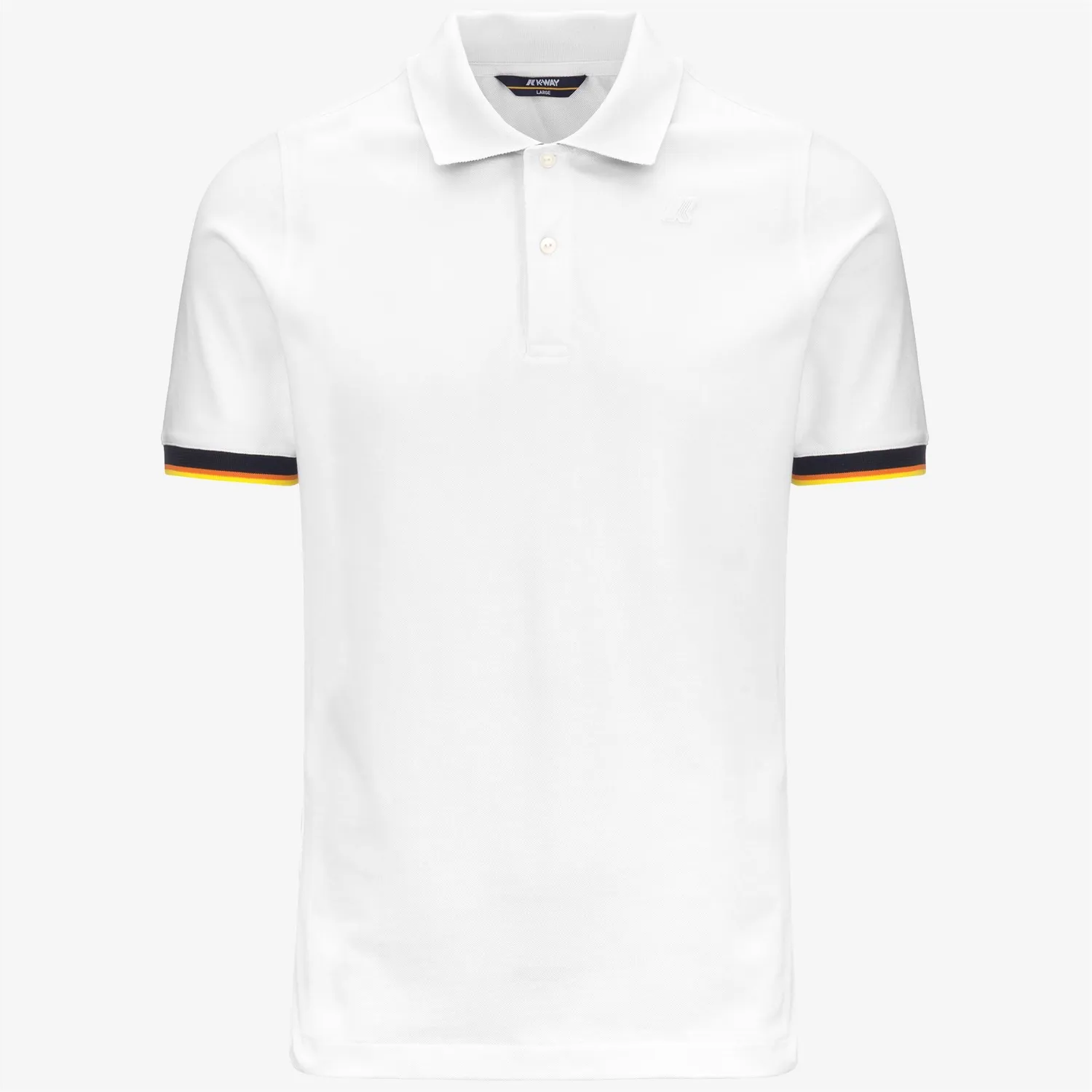 K-Way Vincent Pique Slim polo barbati alb bumbac